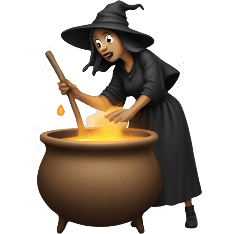 Witch brewing brown goo emoji