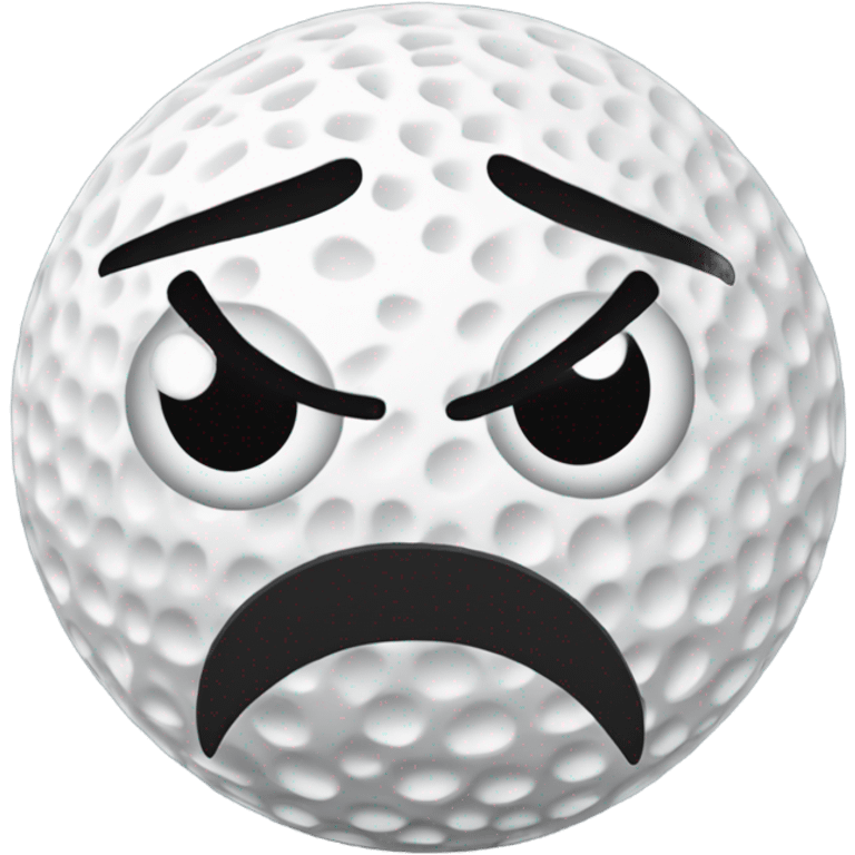 Angry golf ball emoji