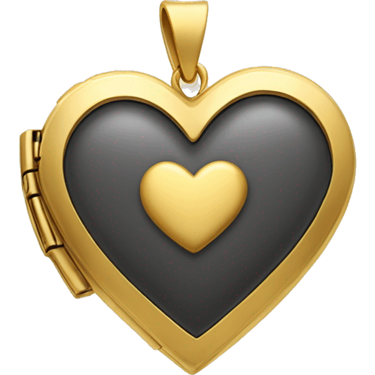 Gold heart locket emoji