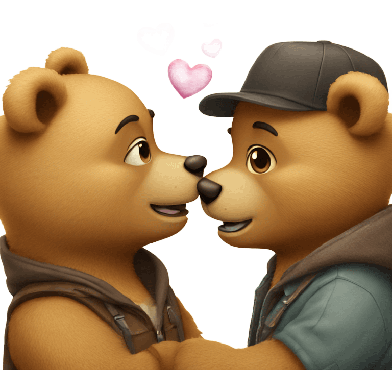 Two bears in love  emoji