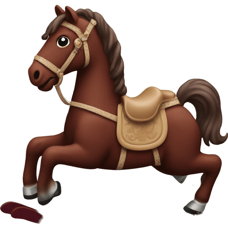 burgundy rocking horse emoji