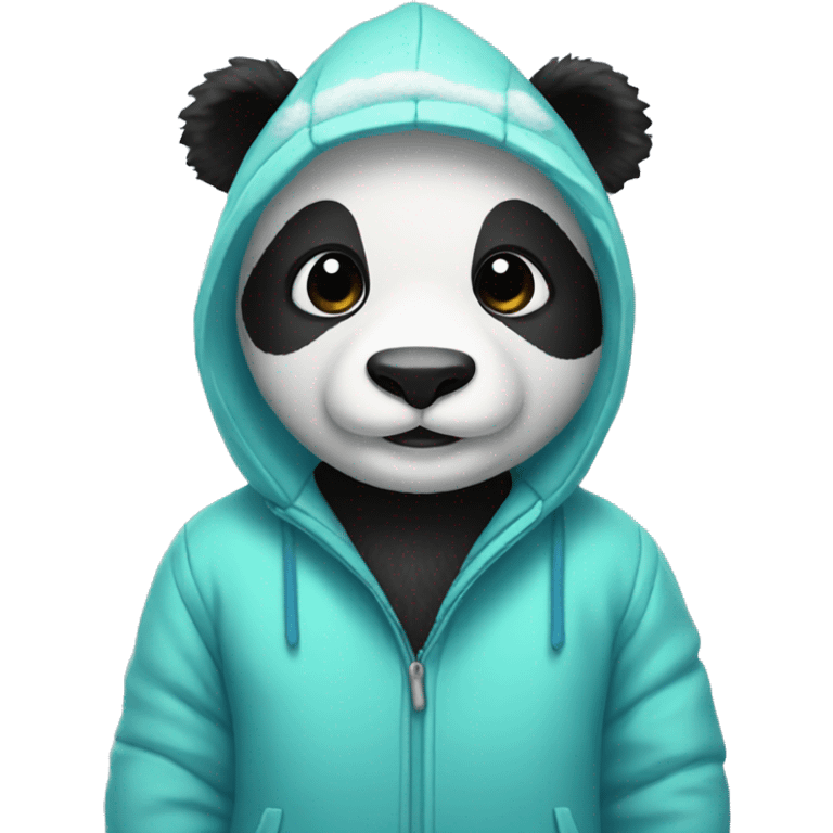 Panda in a snow suit emoji