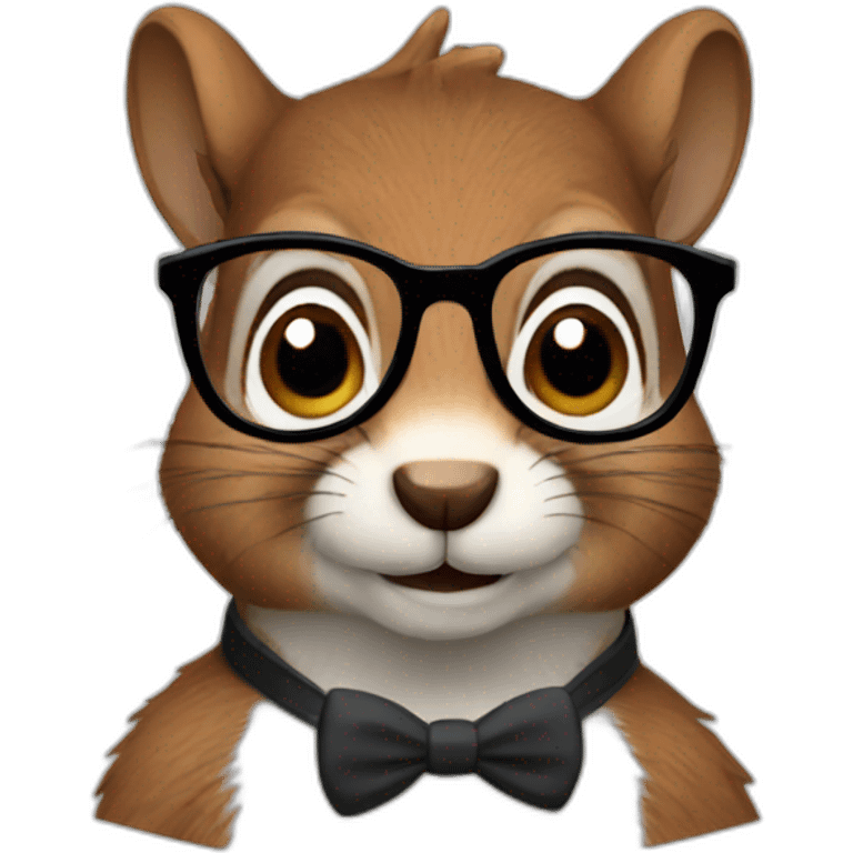 Squirrel with glasses emoji