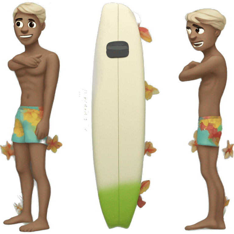 me with a surf board emoji