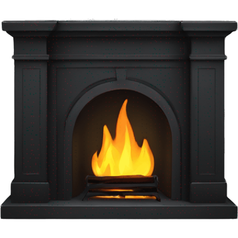 Black fireplace emoji