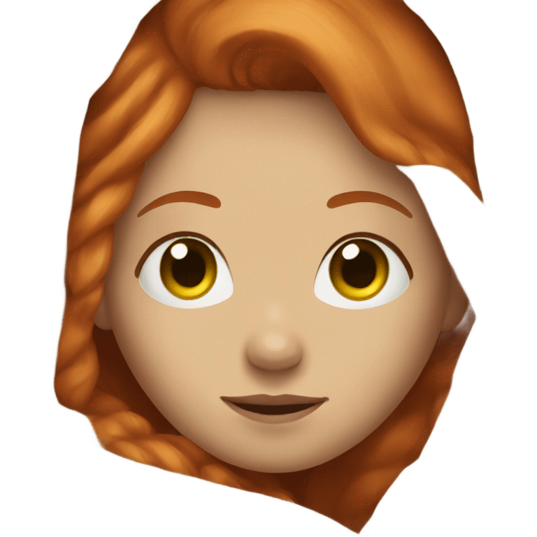 Girl with ginger hair and blanket  emoji