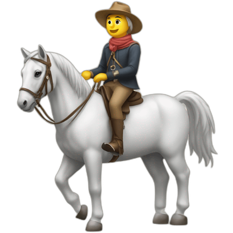 Chat sur un cheval emoji