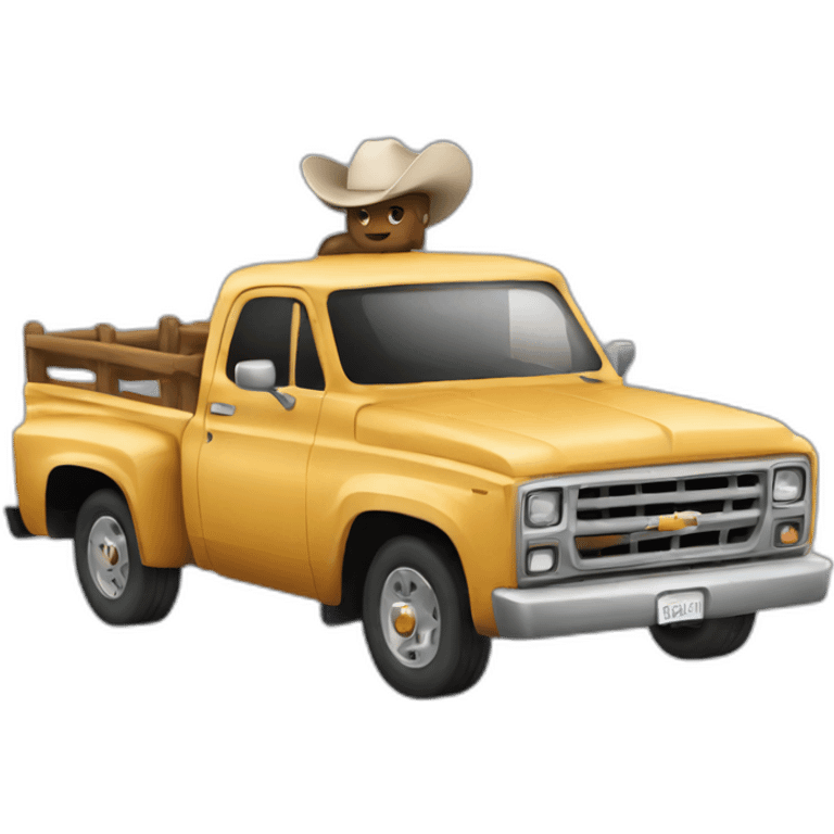 cowboy truck emoji