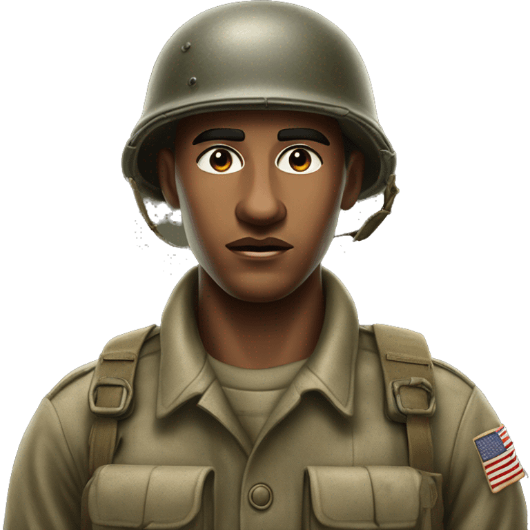 photorealistic serious infantryman world war ii emoji