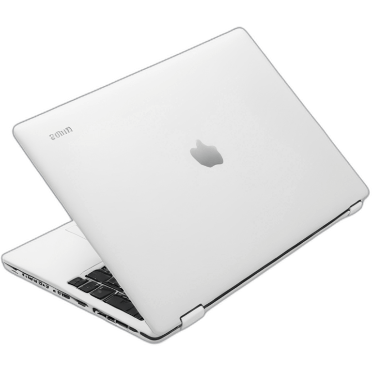 unfold white laptop，side view emoji