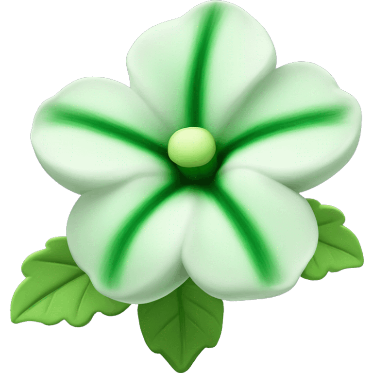 Green coloured Mallow flower. emoji