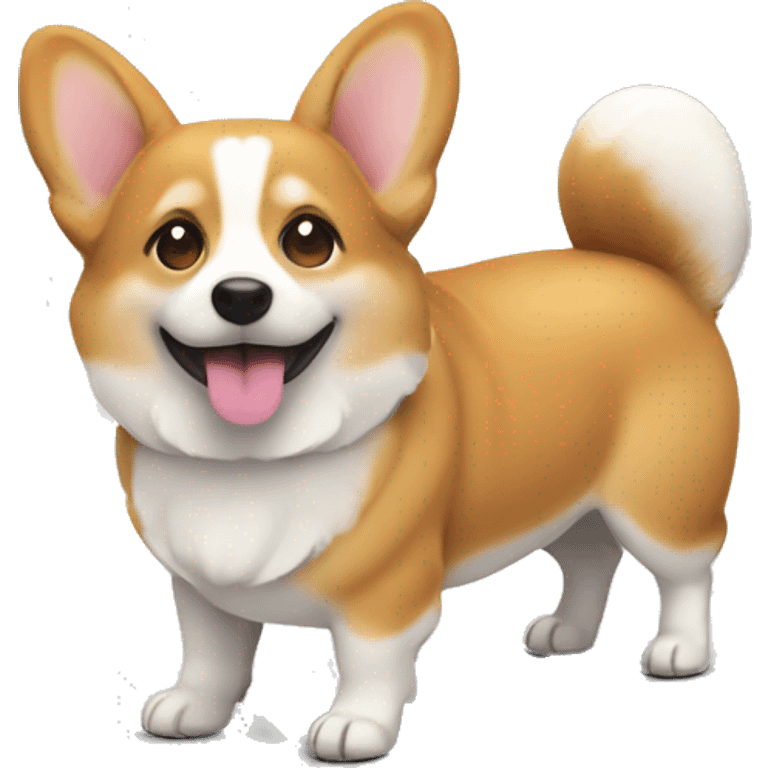 cute corgi no tail emoji