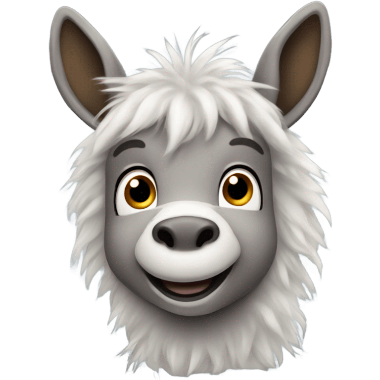 Cute donkey emoji