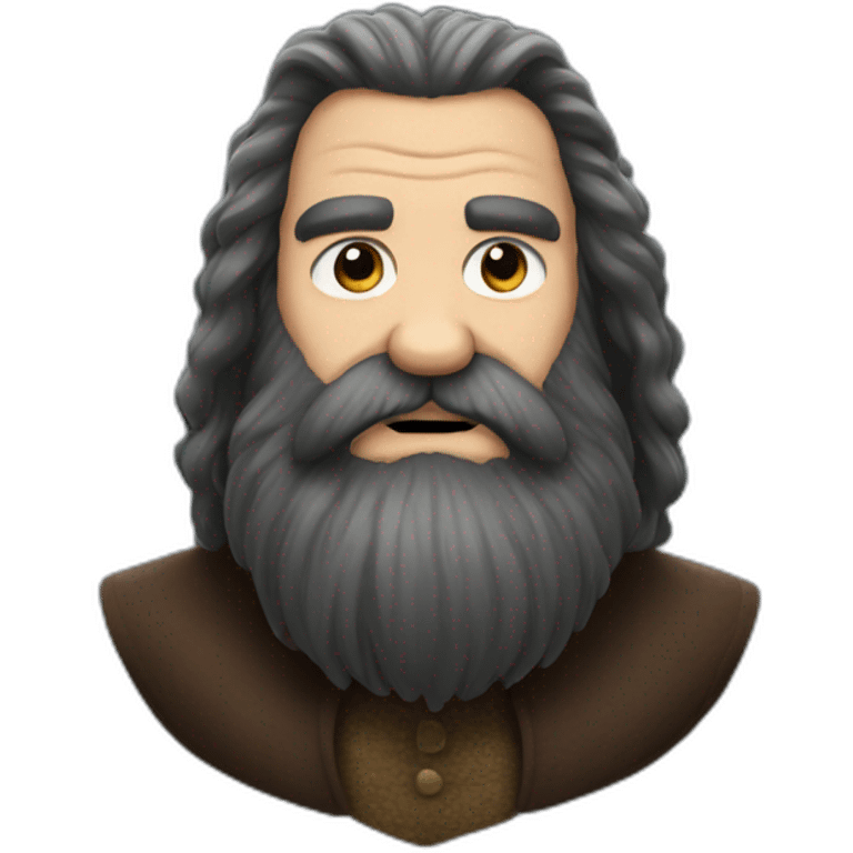 Bold Hagrid with a giant beard emoji