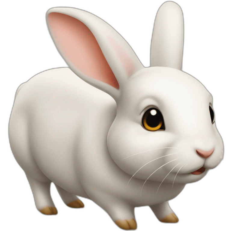 Lapin sur cochon emoji