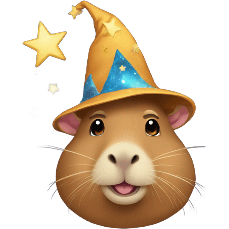 Capybara wizard hat emoji