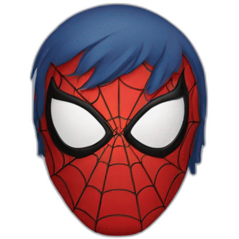 spiderman avec son masque emoji