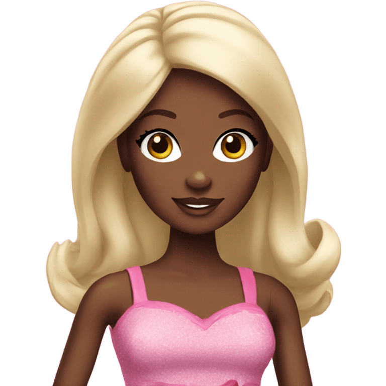 Black-skinned barbie  emoji