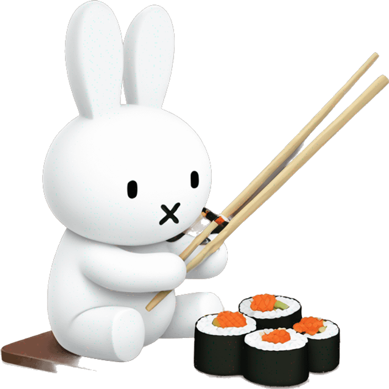 miffy eating sushi emoji