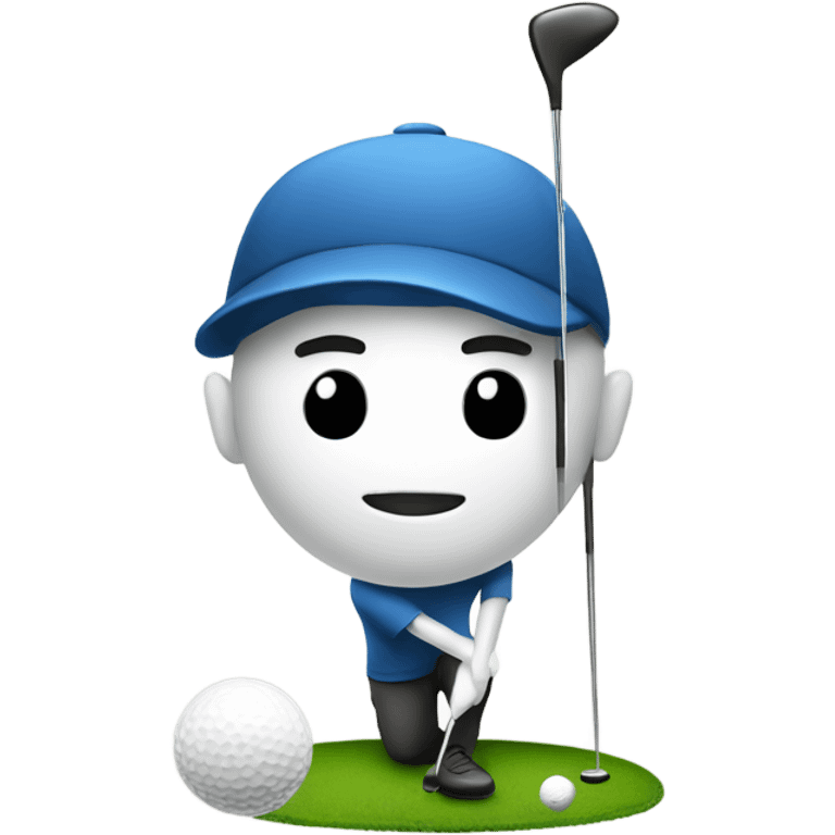 Golf player in a tee box emoji