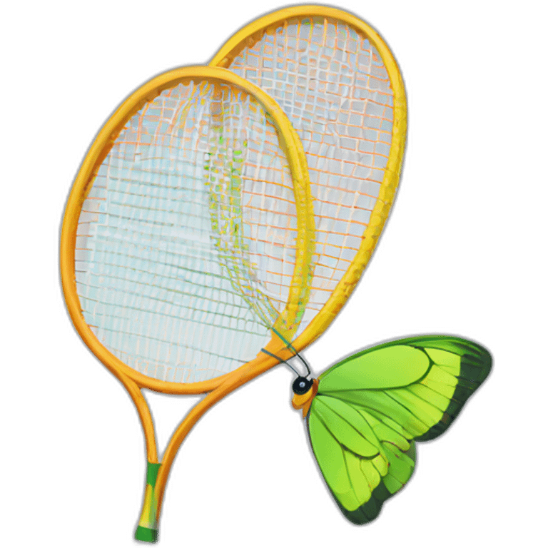 Badminton - butterfly emoji | AI Emoji Generator