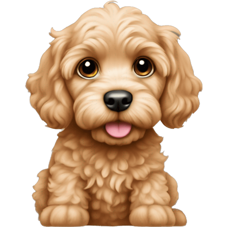 Apricot cute Cockapoo puppy emoji