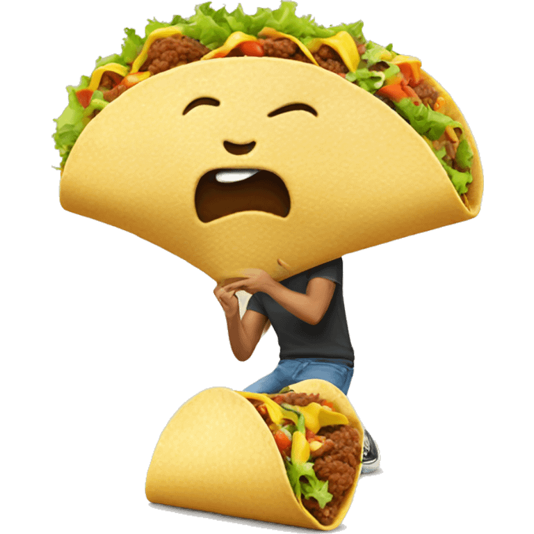 Taco eating the number 11 emoji