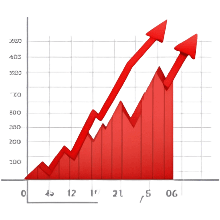 short red descending down graph emoji