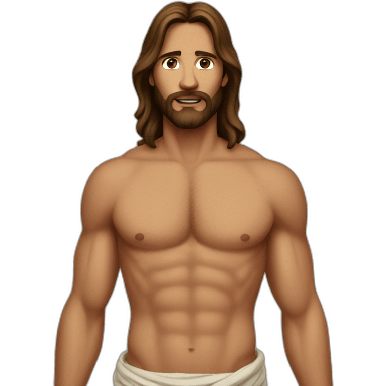 Jesus Shirtless emoji