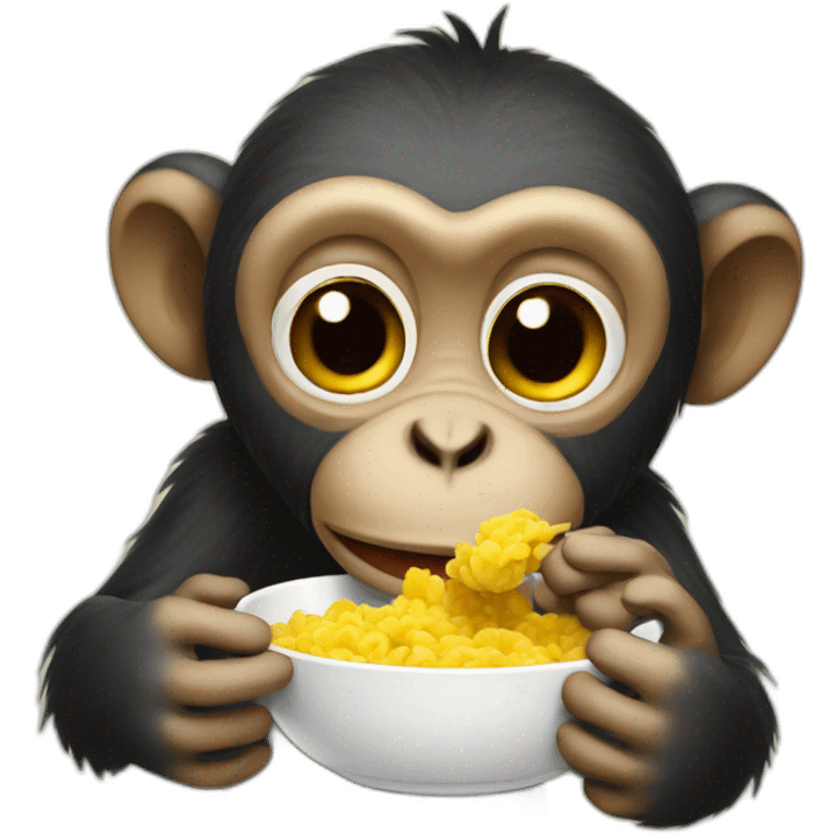 monkey eating emoji