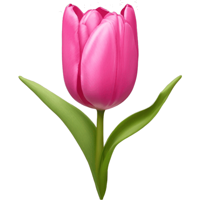 Pink tulips with a bow emoji