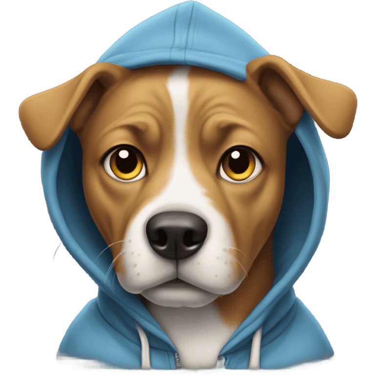 Dog wearing a hoodie emoji