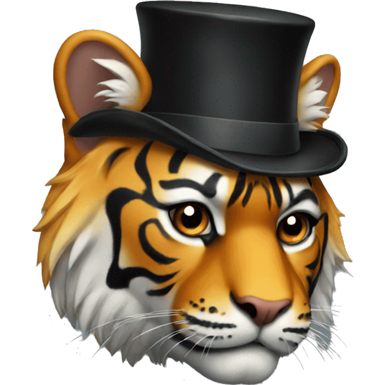 tiger with tophat emoji