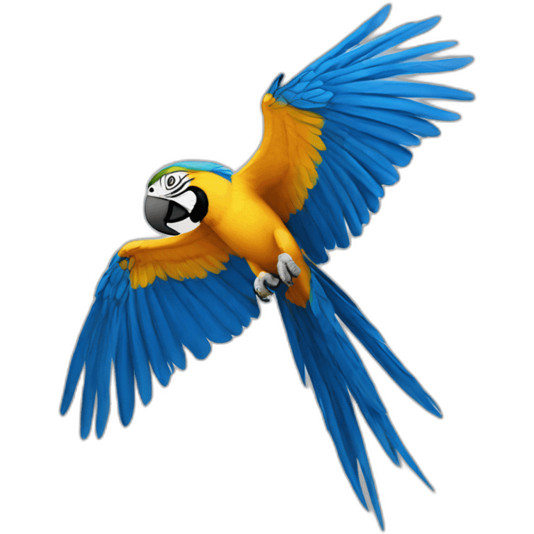 Blue And Gold Macaw Flying emoji