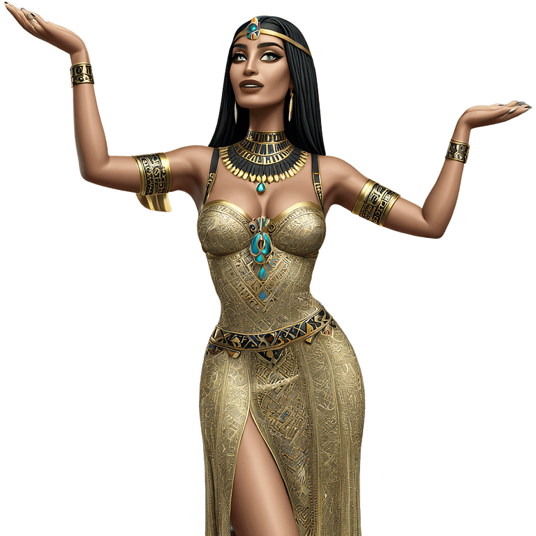 egyptian beauty in dark elegance emoji