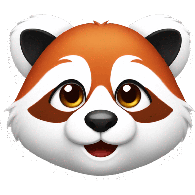 cute red panda face emoji