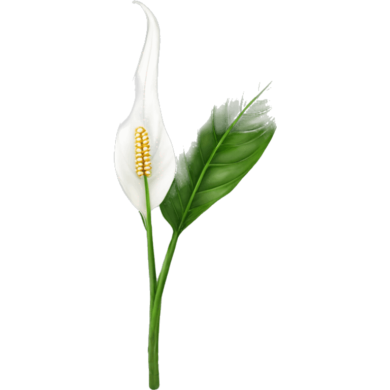 peace lily stem emoji