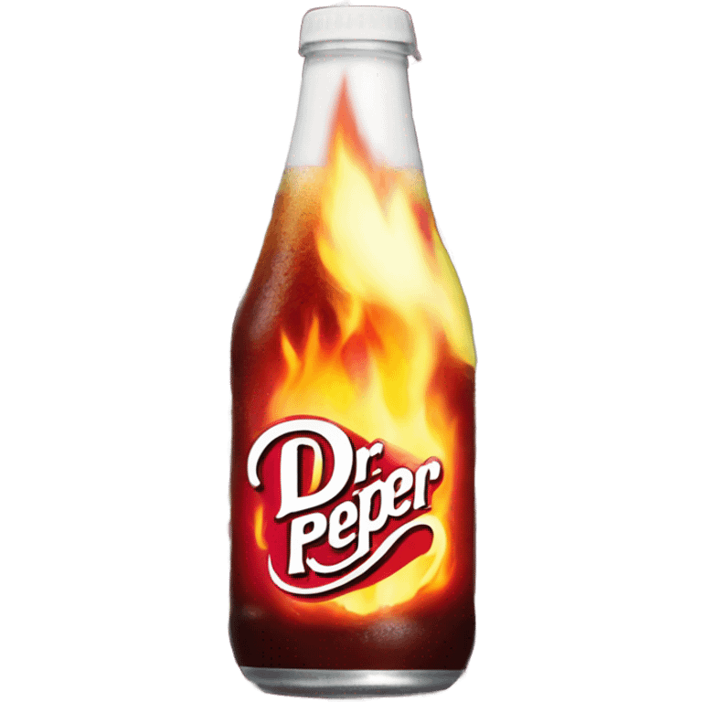 Dr Pepper cream soda on fire emoji