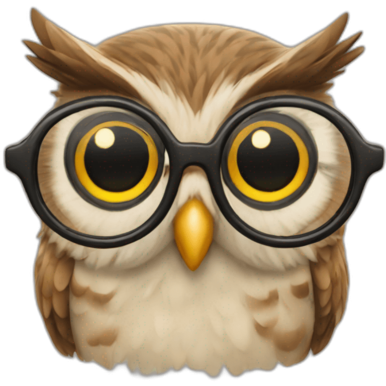 owl with glasses emoji