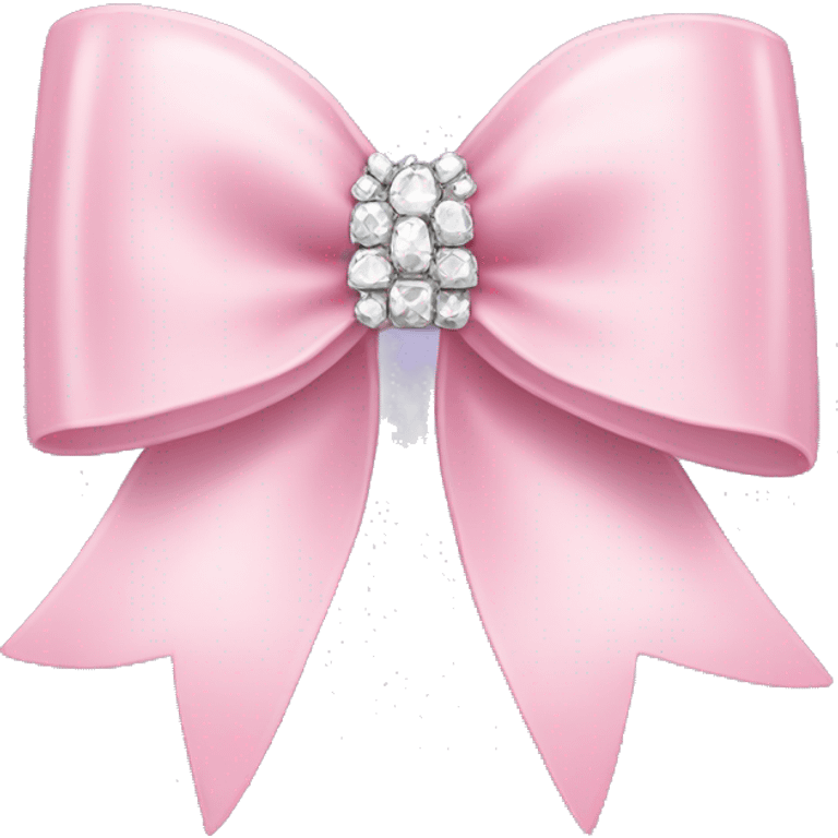 light pink bow with diamonds  emoji