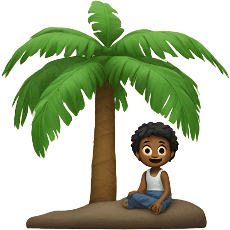 a flat palm with a child on top emoji