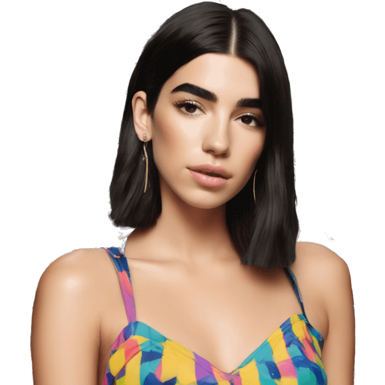 dua lipa, colorful top emoji