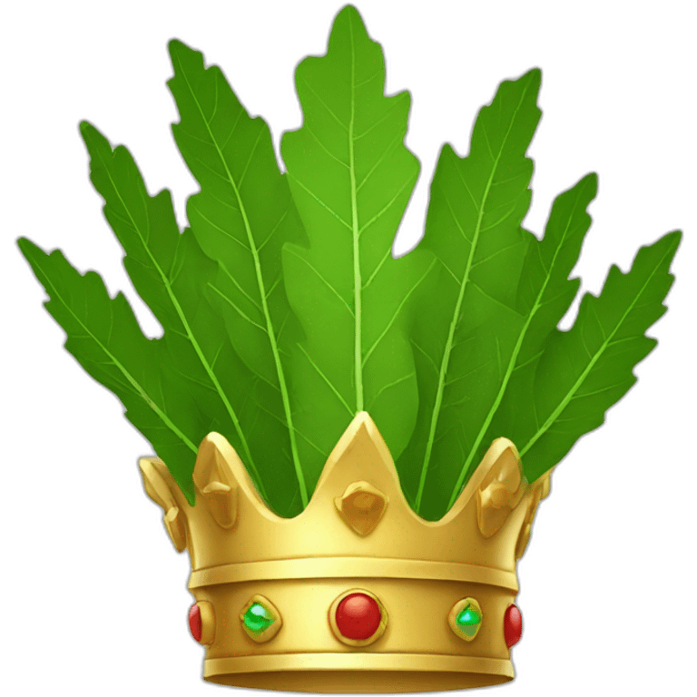 caesar leaf crown emoji