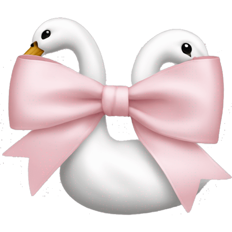 swan light pink bow emoji