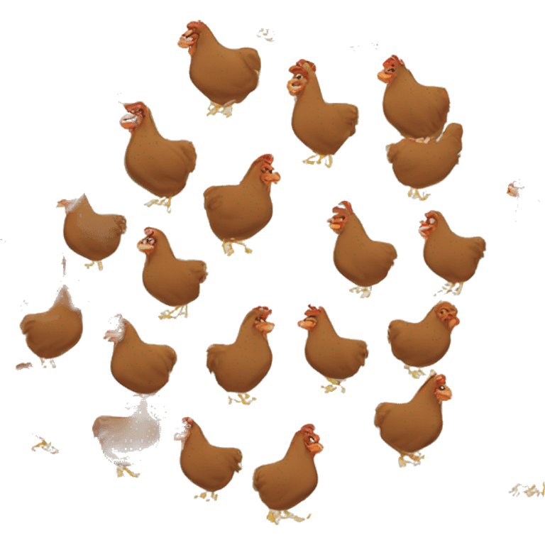 brown chicken brown cow emoji