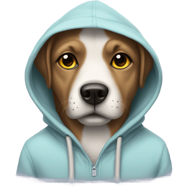 Dog in a hoodie emoji