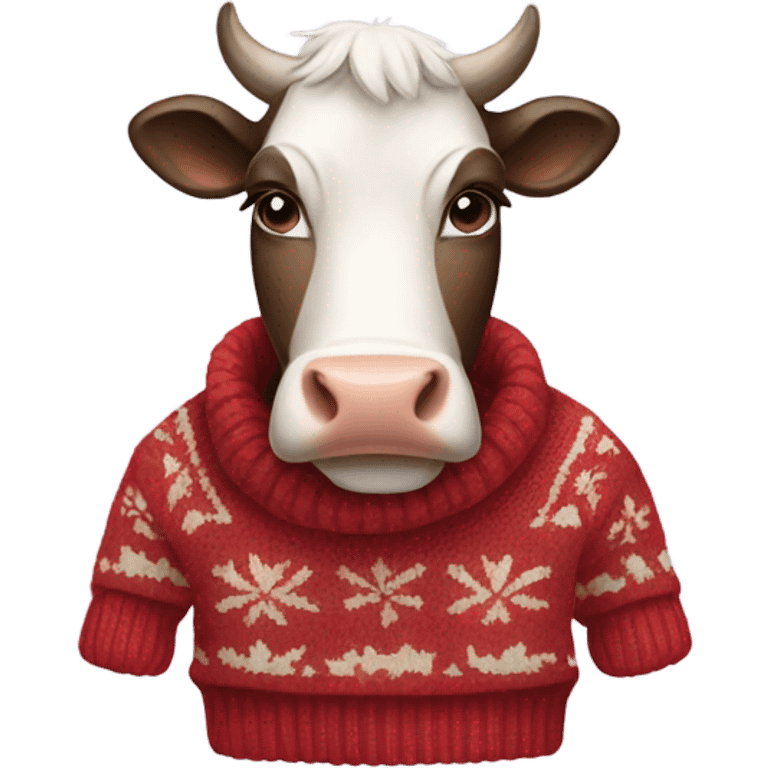 cow wearing a sweater emoji