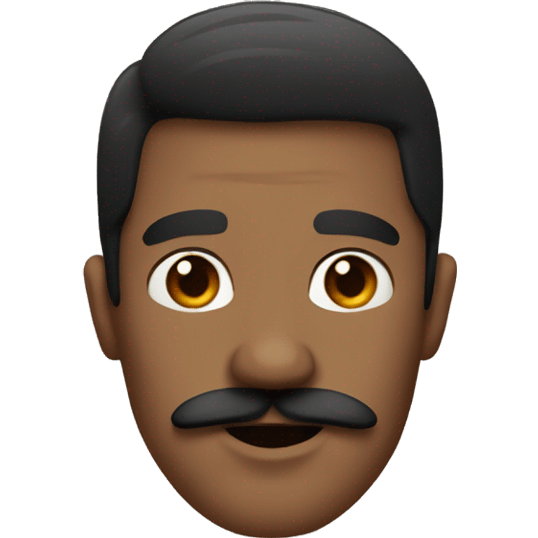 black haired man with shore square mustache  emoji