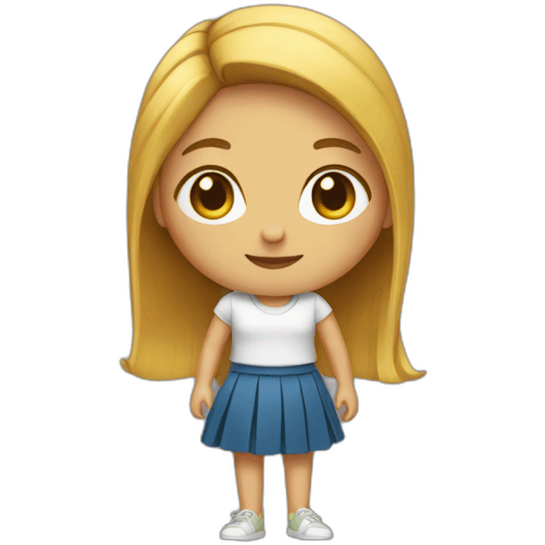 Girl with skirt emoji