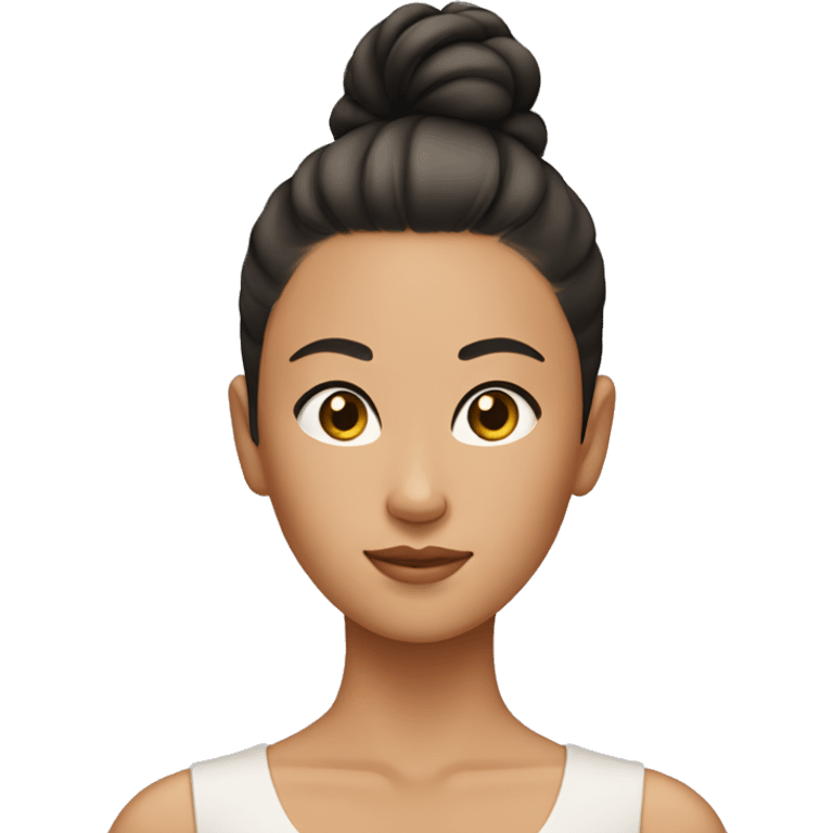  tan Asian girl with a slick back bun  emoji